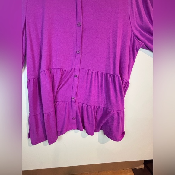 Lane Bryant Purple Tiered Tunic Top 22/24 - Picture 15 of 15